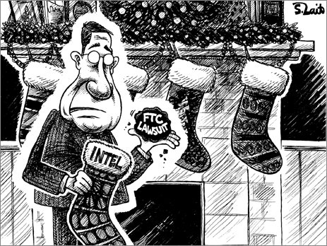 Карикатура NVIDIA против Intel